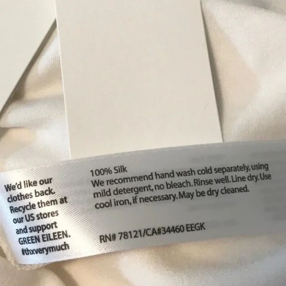 EUC Eileen Fisher stretch silk Jersey tunic tank L soft white - Picture 3 of 5